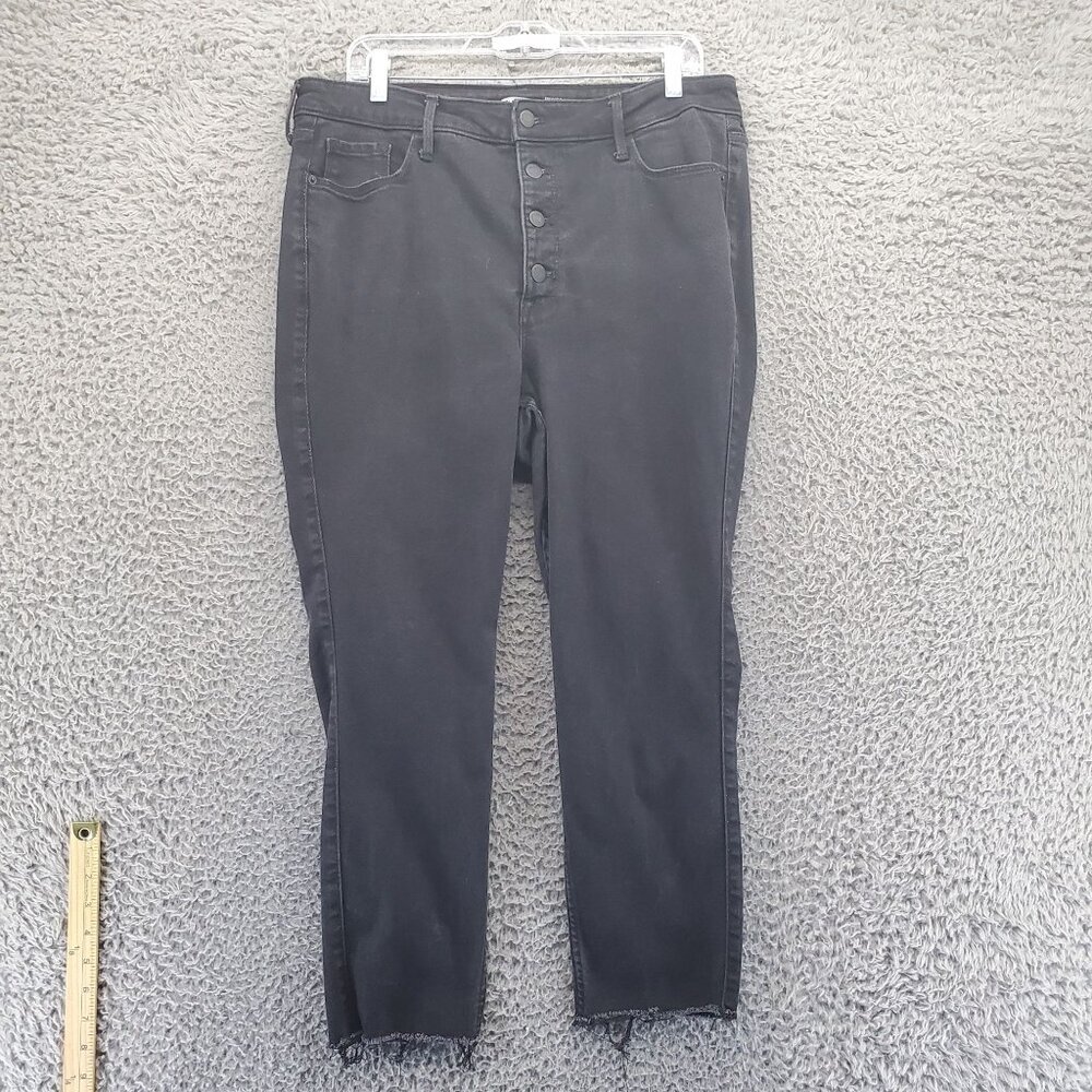Old Navy Jeans Womens Size 16 Black Rockstar Super Skinny 360° Stretch High Rise